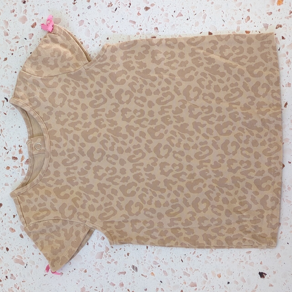 Gymboree | Tan Animal Print Cotton Knit Top | 4T